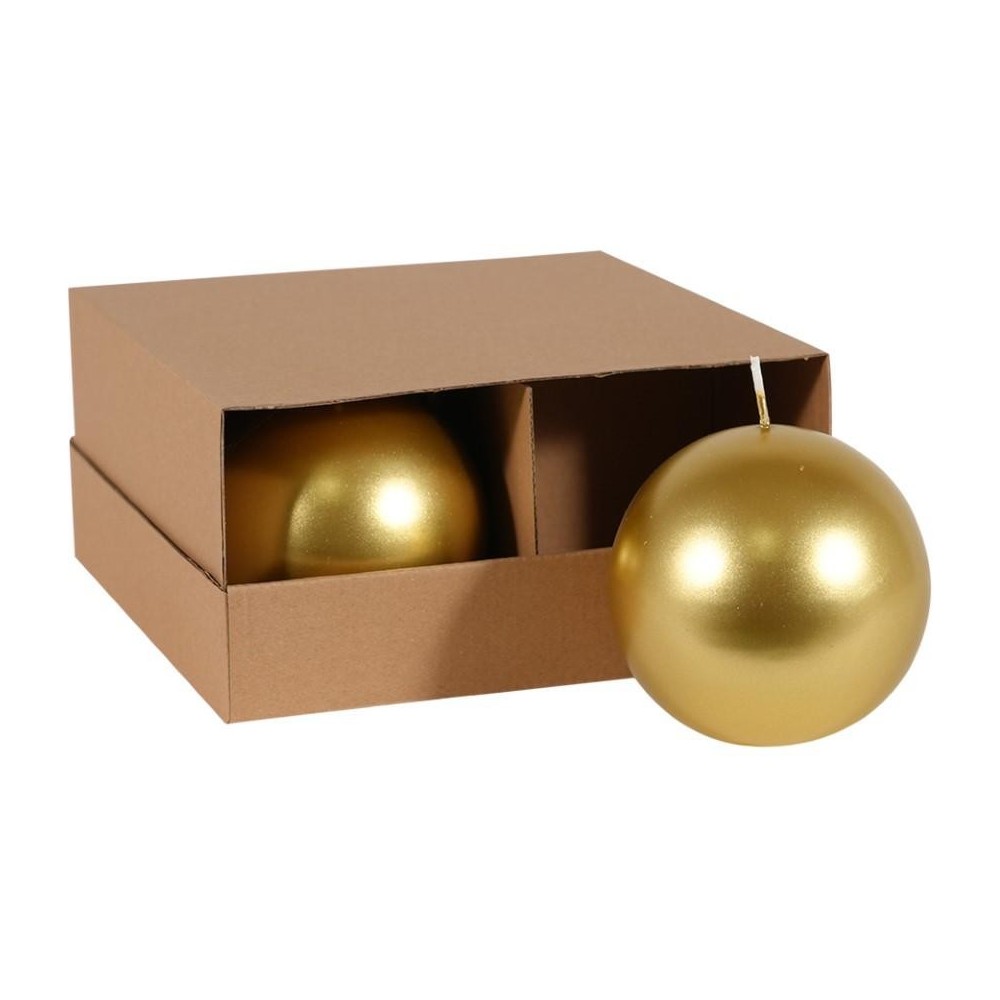 CANDELA SFERA ORO LUCIDO D.100 MM.